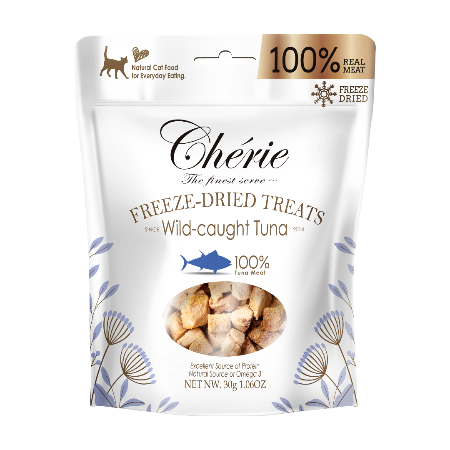 Cherie 法麗 - 100%原肉凍乾小食系列 - 吞拿魚 (藍) 30g