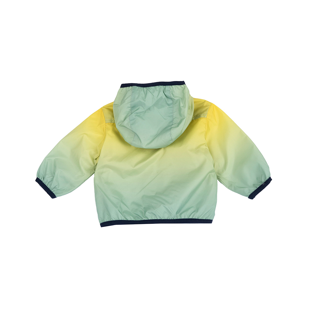 帆船假期-檸檬黃+綠色漸層連帽外套 C