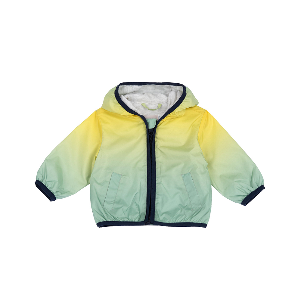 帆船假期-檸檬黃+綠色漸層連帽外套 C