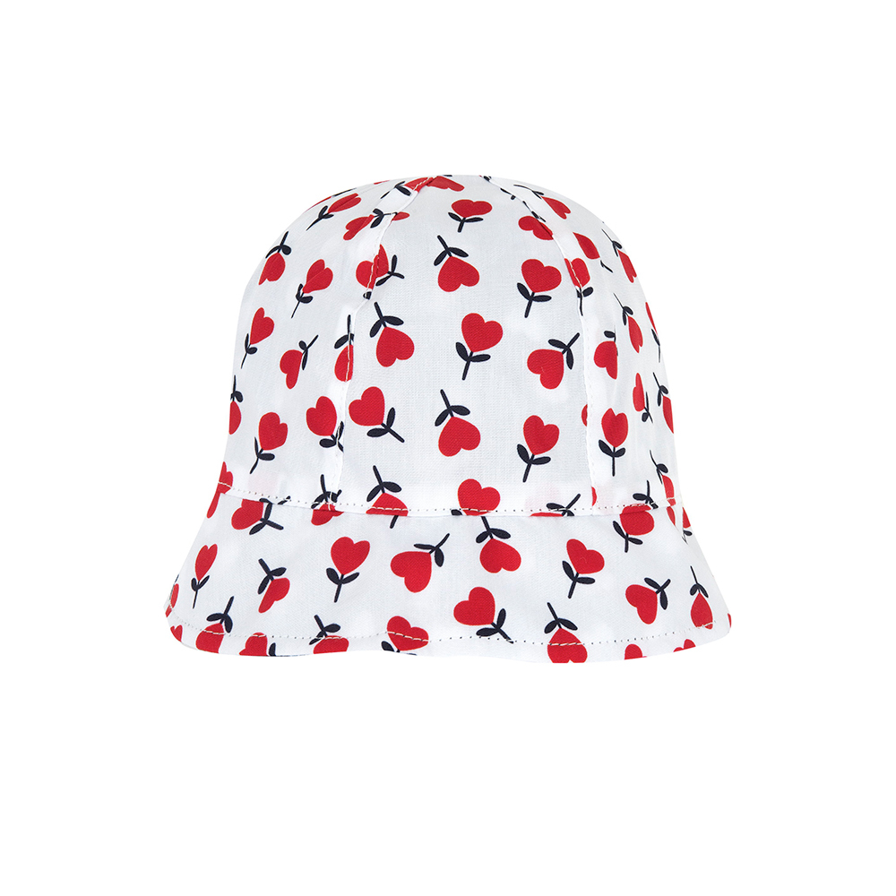 航海故事-滿版愛心花朵雙面帽