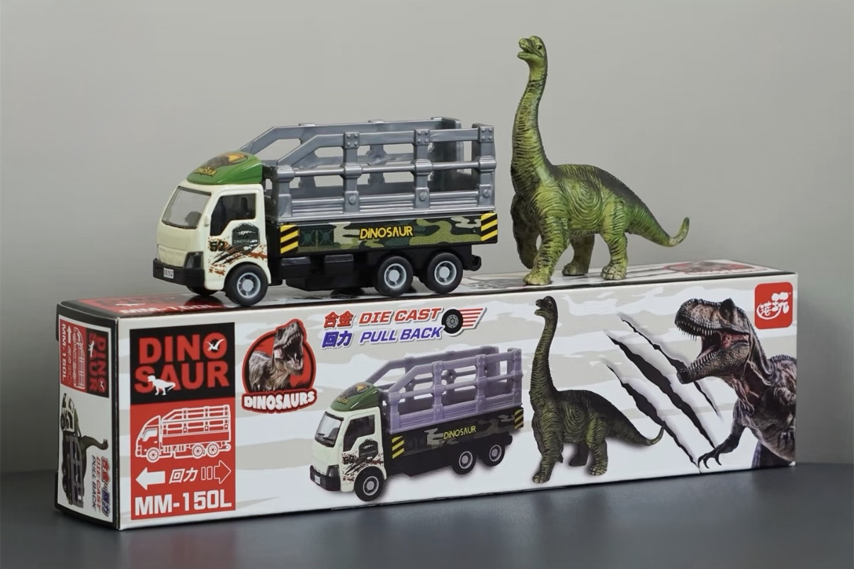 香港合金車/迴力車 - 恐龍綠色貨車 款式1