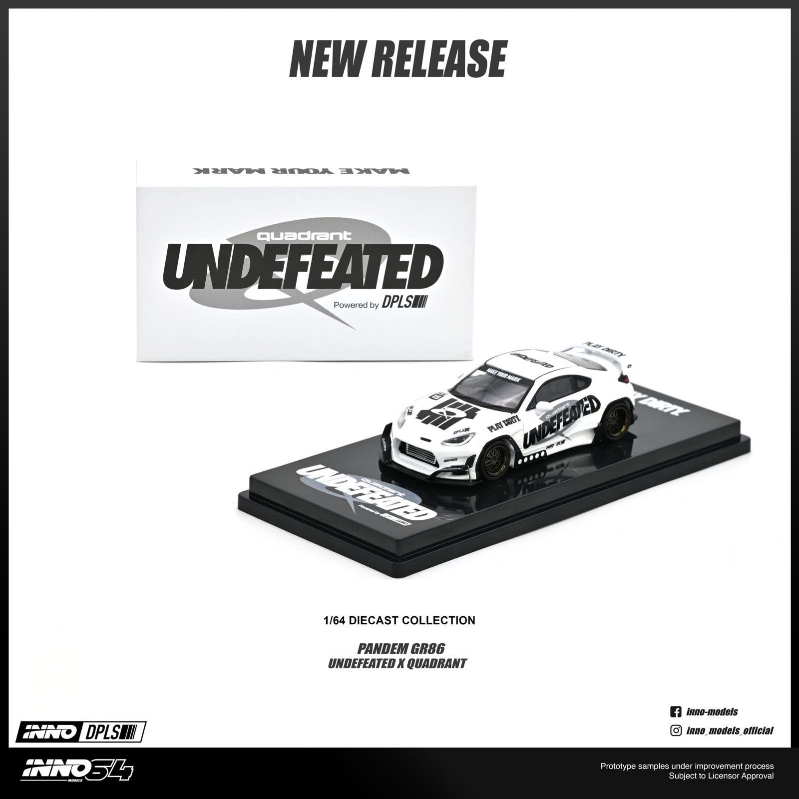 預訂 Pre-order - Inno64 Toyota GR86 "PANDEM ROCKET BUNNY" UNDEFEATED X QUADRANT