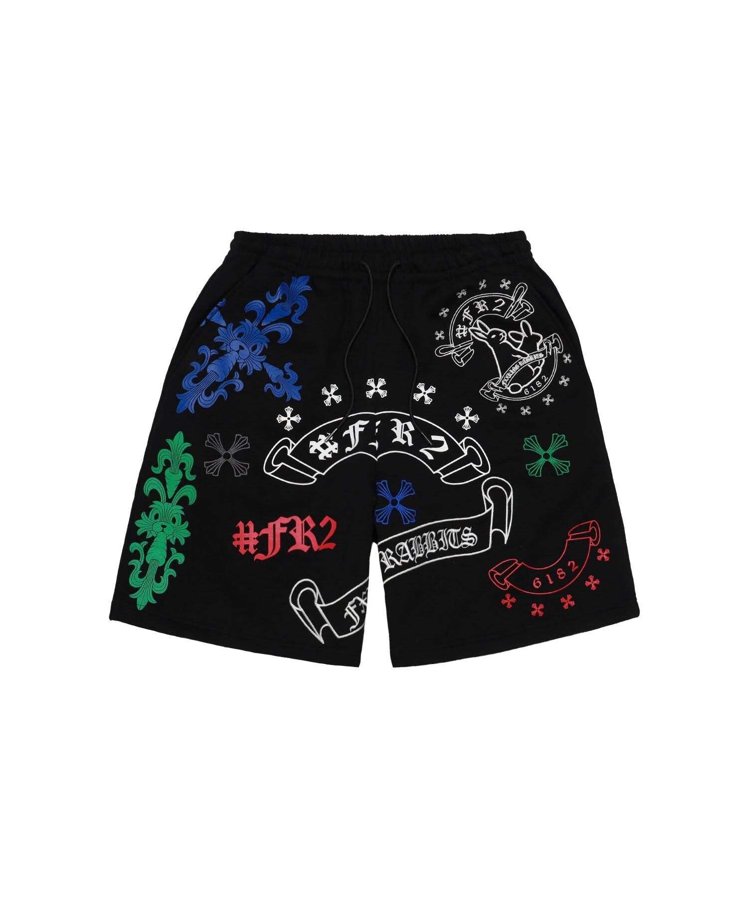 【#FR2】0425發售Cross Rabbits Multi Logo Embroidery Short Pants