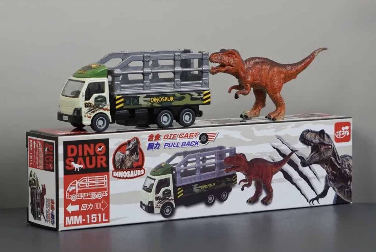 香港合金車/迴力車 - 恐龍綠色貨車 款式2