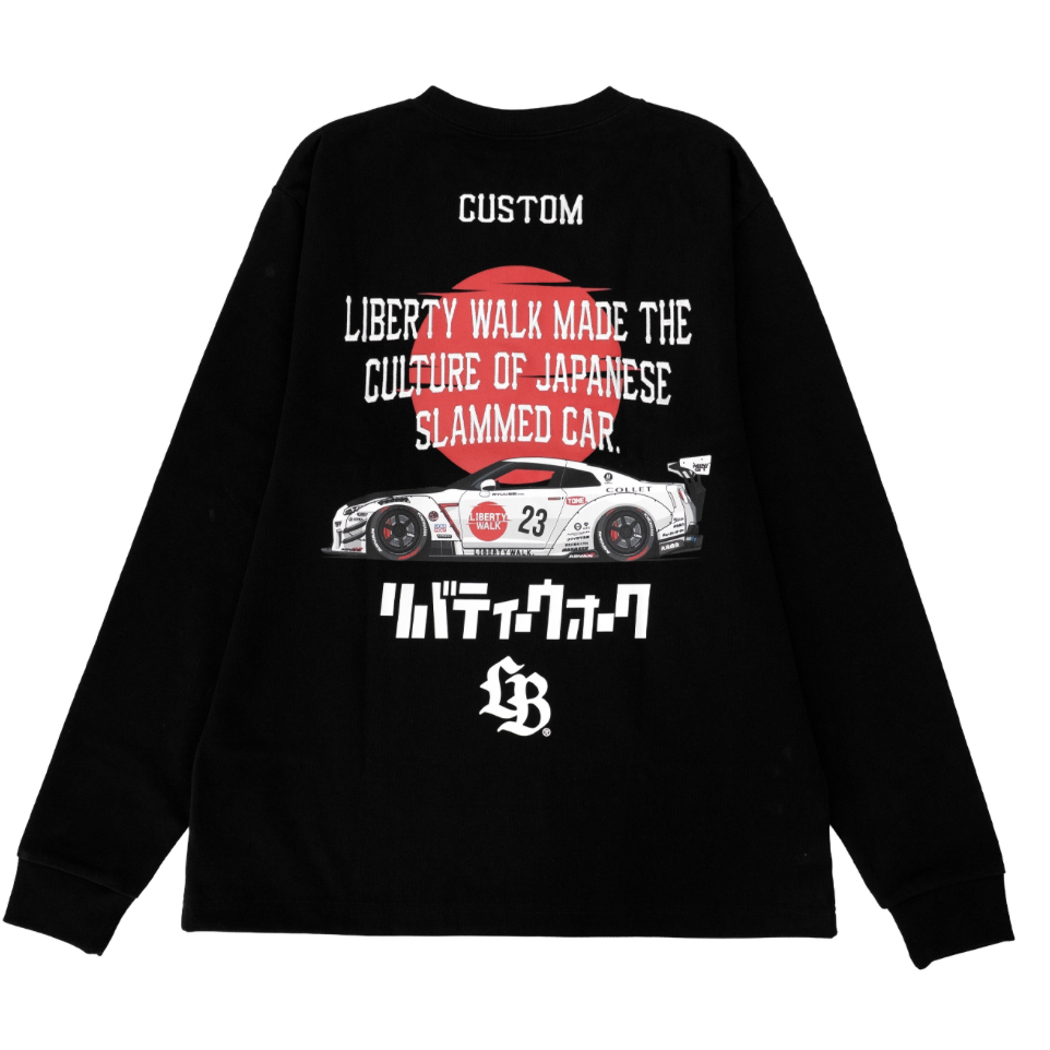 【LIBERTY WALK】0425發售LB Hinomaru Text Logo Long Sleeve Tee
