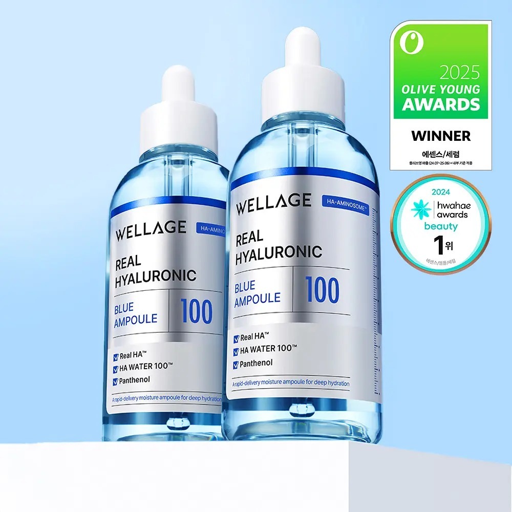 [ WELLAGE ] Real Hyaluronic Blue Ampoule