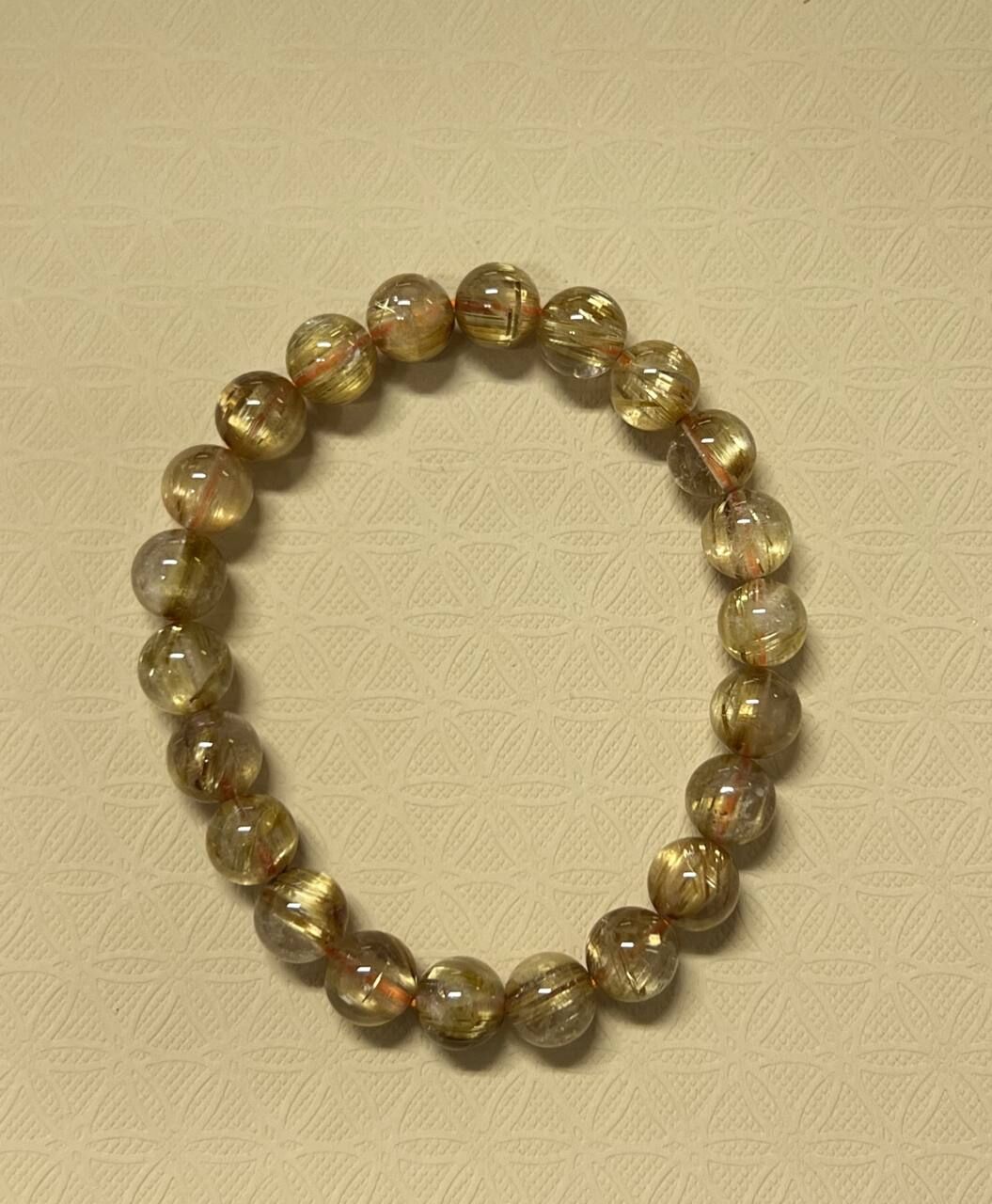 [S] GEMZ & CO ZBA MAN SHUN GOLD RUTILE QUARTZ BRACELET, C11 (C11)