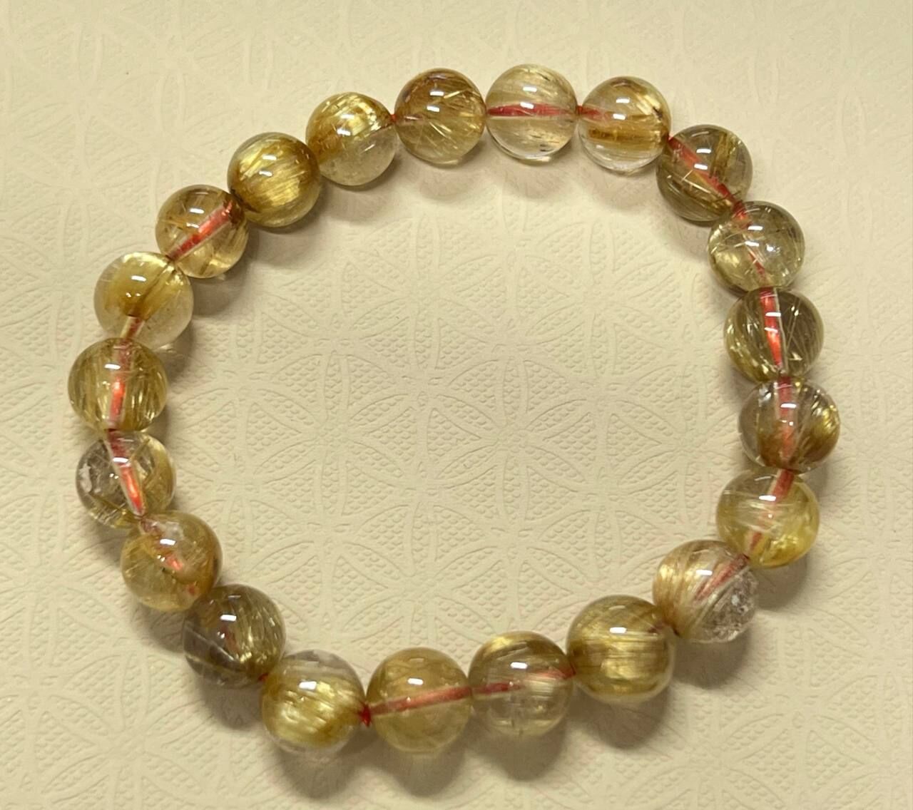 [S] GEMZ & CO ZBA HIGH END GOLD RUTILE QUARTZ BRACELET, C12 (C12)