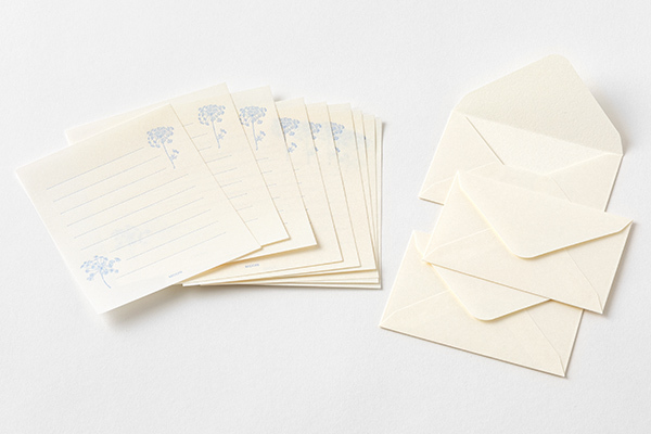 花色和紙 活版印刷 迷你信封信紙組｜日本Midori