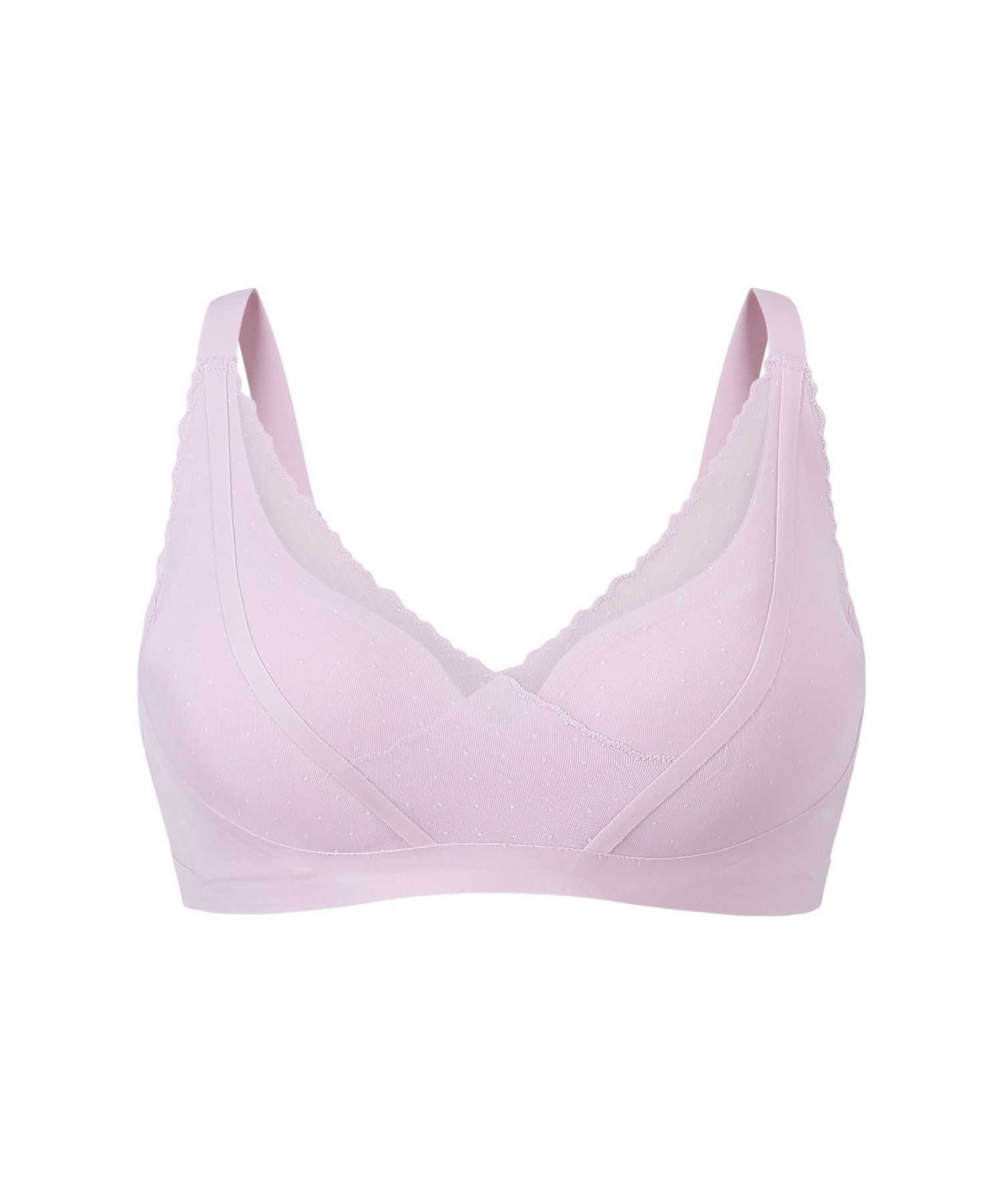 VERISH 蕾絲薄紗點點無鋼圈胸罩