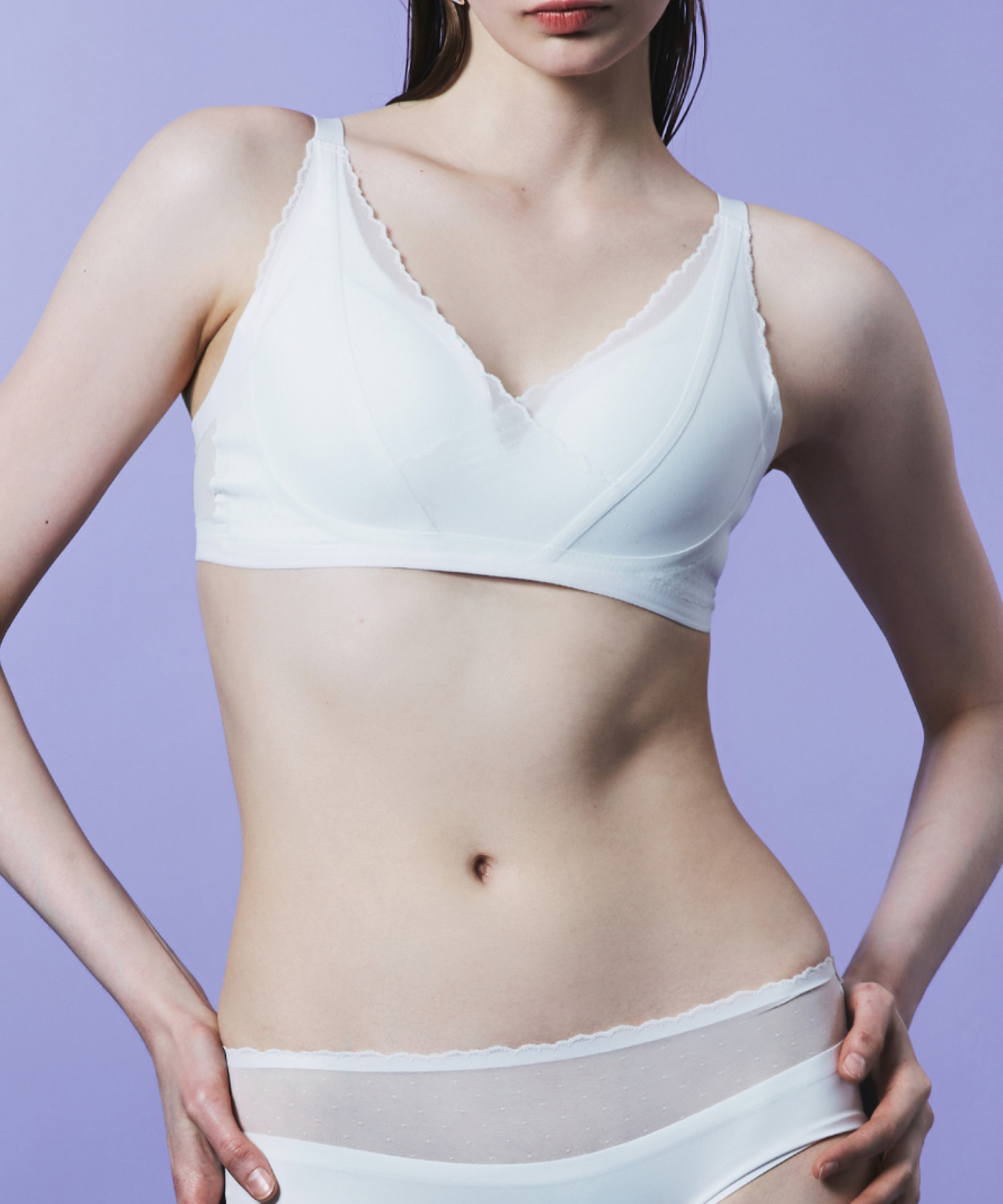 VERISH 蕾絲薄紗點點無鋼圈胸罩