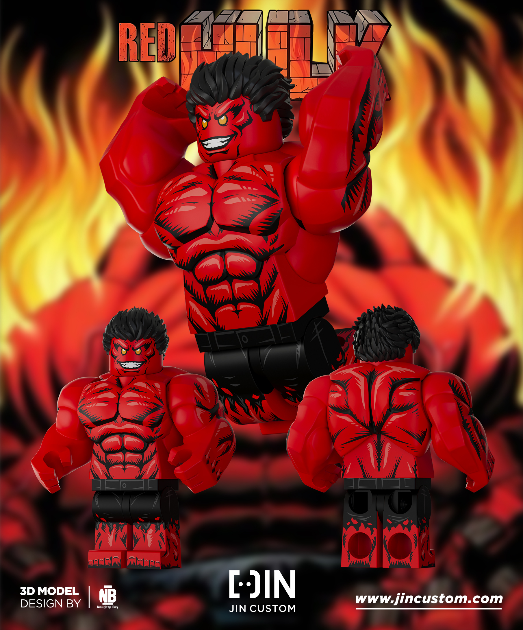 [Jin Custom][Preorder] Red Hulk - Comics Ver [PADprinted]