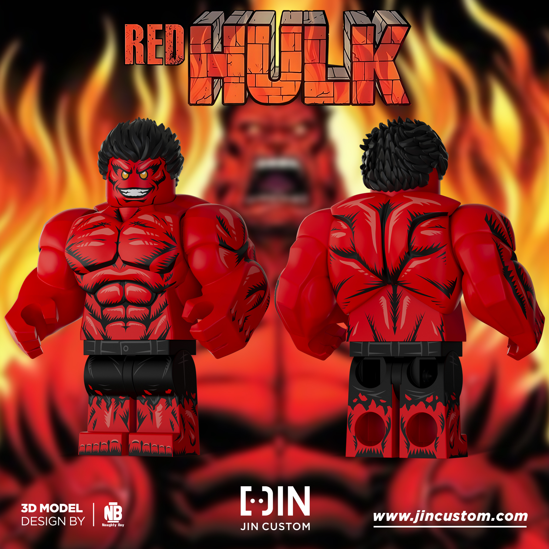 [Jin Custom][Preorder] Red Hulk - Comics Ver [PADprinted]