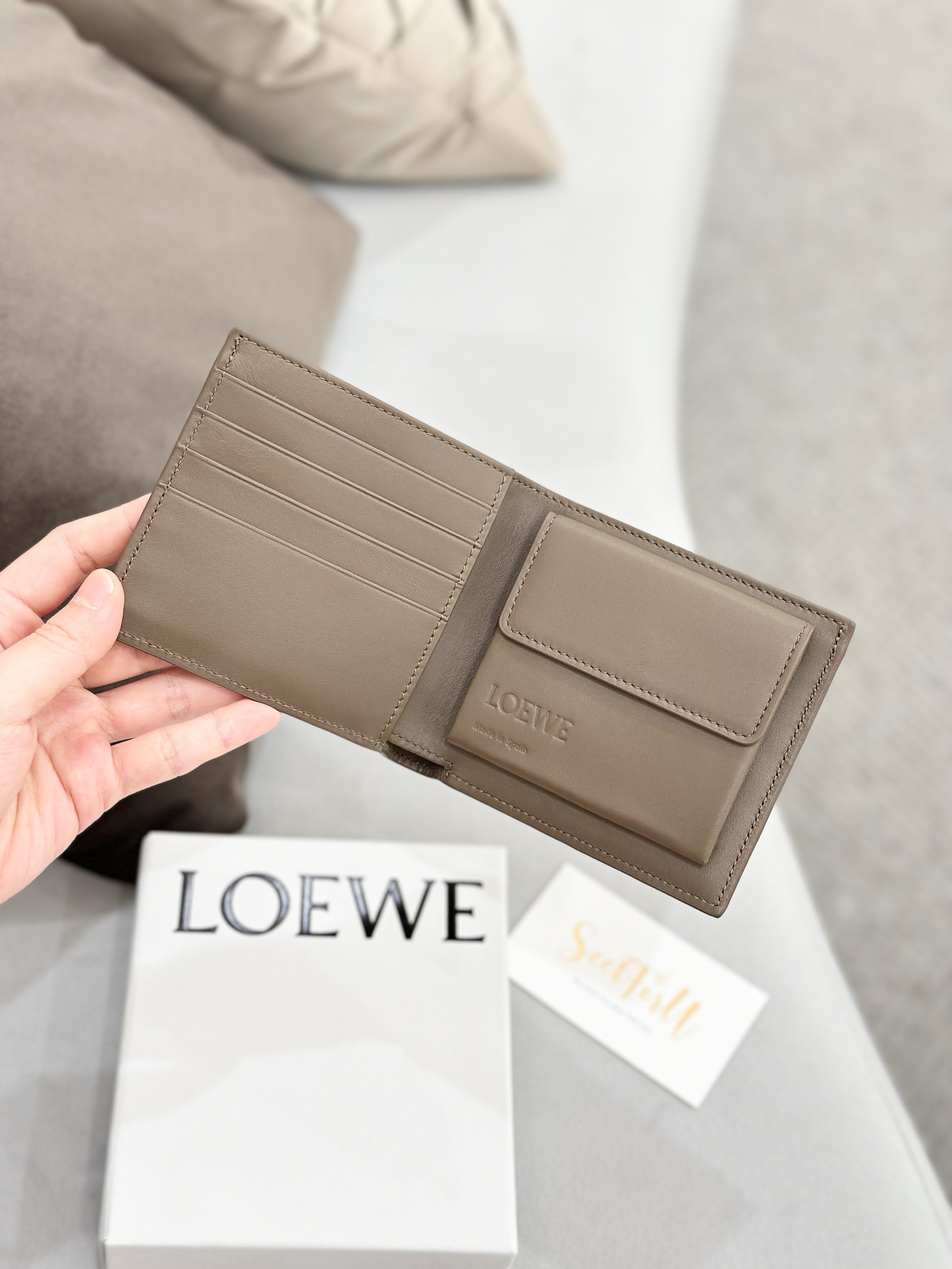 LOEWE Puzzle Bifold Coin Wallet