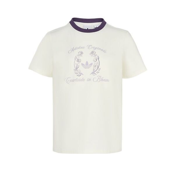 Adidas 愛迪達 Ss Tee W Cc KY5734 女 T恤 運動上衣 休閒短袖 白 亞版 領口滾邊