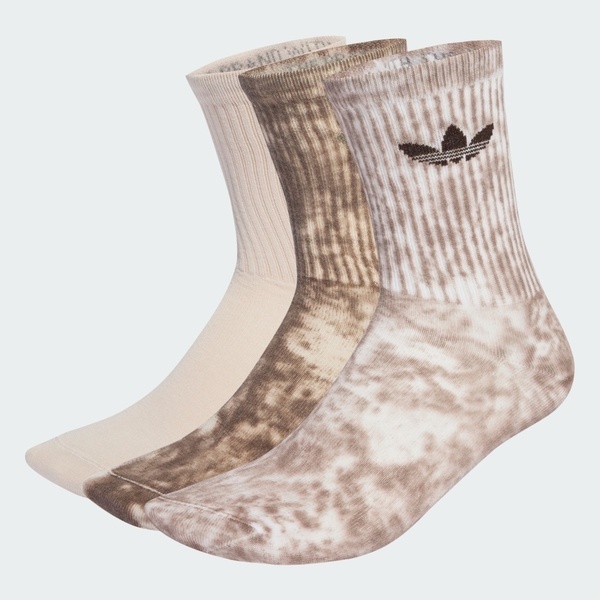 Adidas 愛迪達 Tie Dye Cr S 3p JY0237 中筒襪 棕 3雙入 紮染