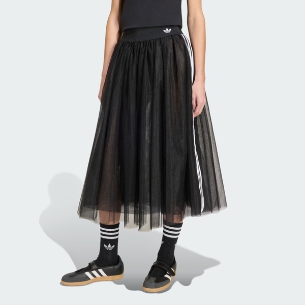Adidas 愛迪達 Tulle Skirt KS6563 女 長裙 黑 亞版 紗裙 優雅 穿搭單品