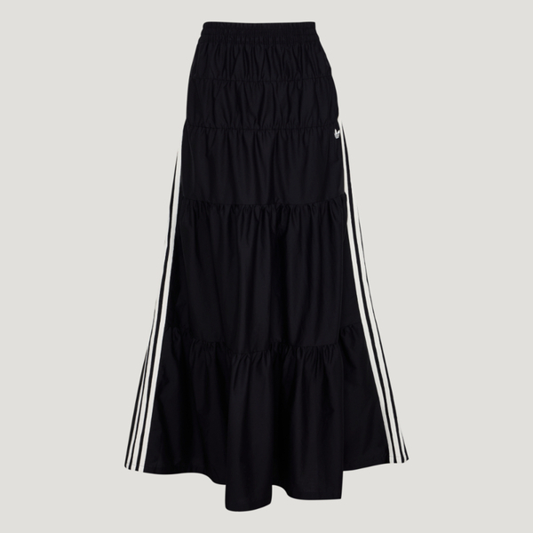 Adidas 愛迪達 Long Skirt KY5728 女 長裙 黑 亞版 斜紋布 穿搭