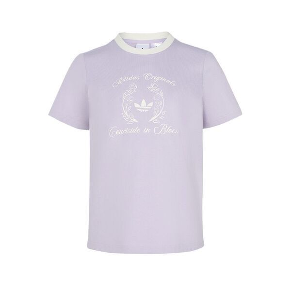 Adidas 愛迪達 Ss Tee W Cc KY5735 女 T恤 運動上衣 休閒短袖 紫 亞版 領口滾邊