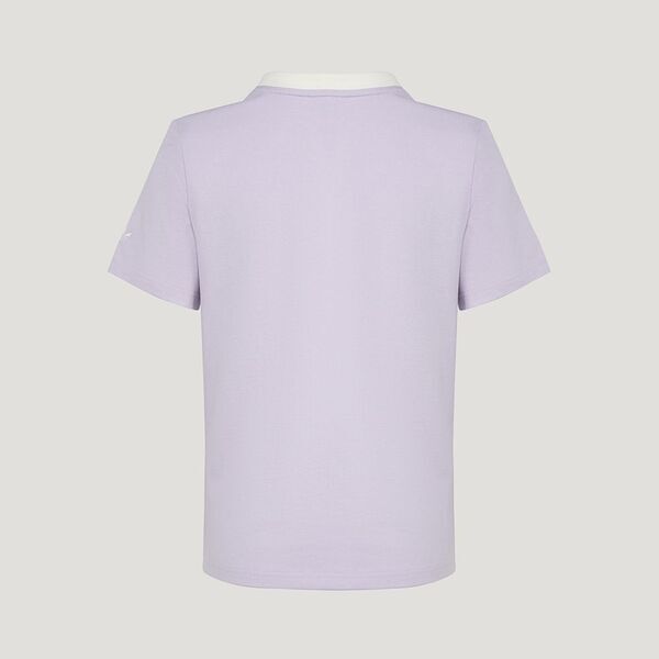 Adidas 愛迪達 Ss Tee W Cc KY5735 女 T恤 運動上衣 休閒短袖 紫 亞版 領口滾邊