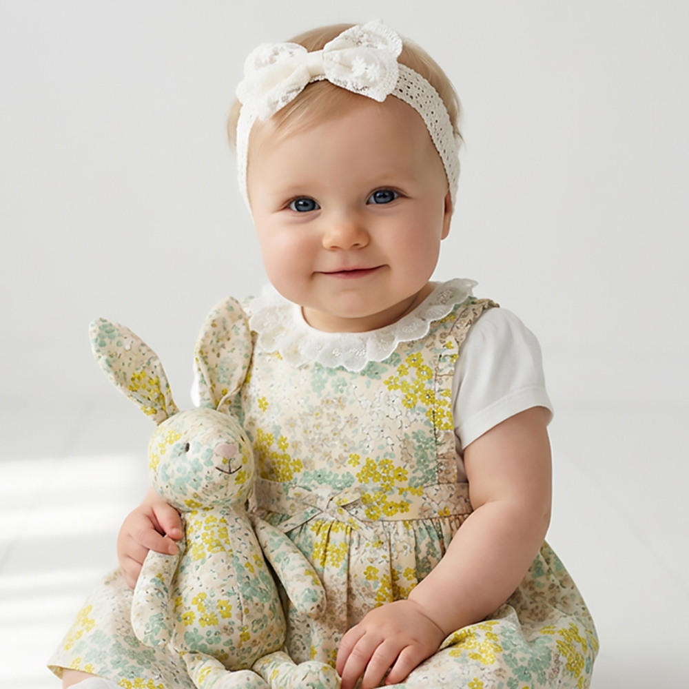 PIPPY 優雅蕾絲彈性髮帶 米