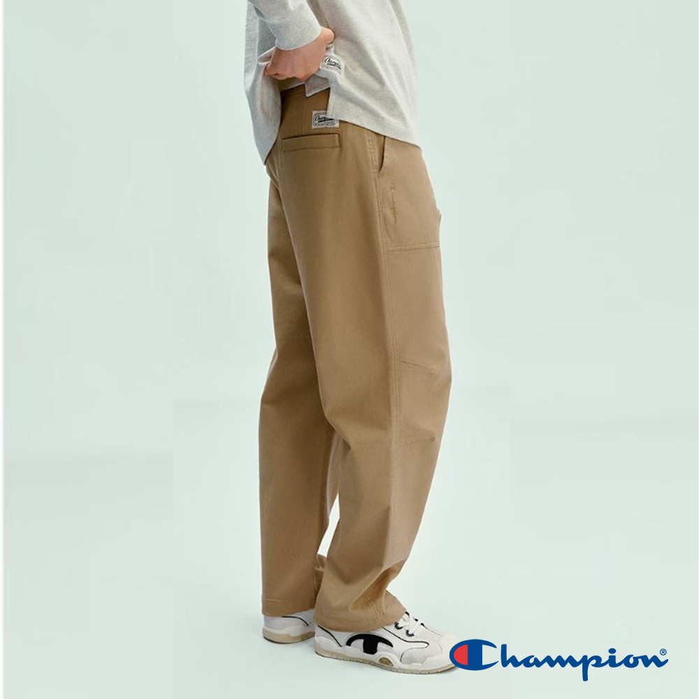 男款-CAMPUS 棉質休閒長褲-深卡其色(U6APTSM061M-703)