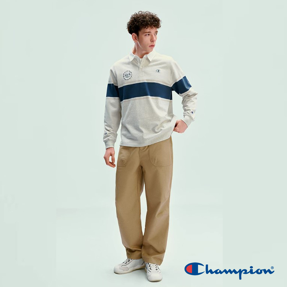 男款-CAMPUS 棉質休閒長褲-深卡其色(U6APTSM061M-703)