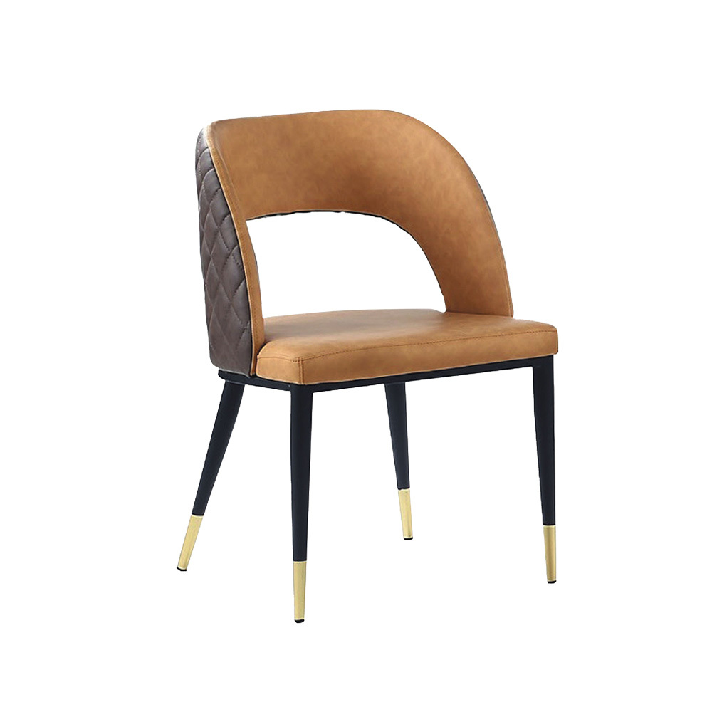 柏蒂家居-亞諾皮革餐椅/休閒洽談椅-四入組合(兩色可選-灰色/駝色)