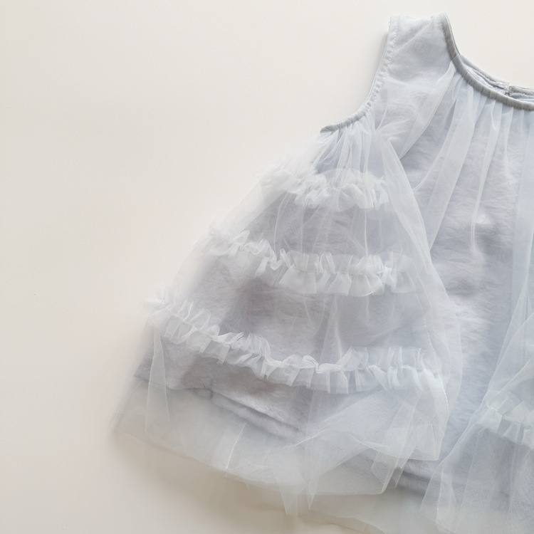 甜美網紗無袖背心裙