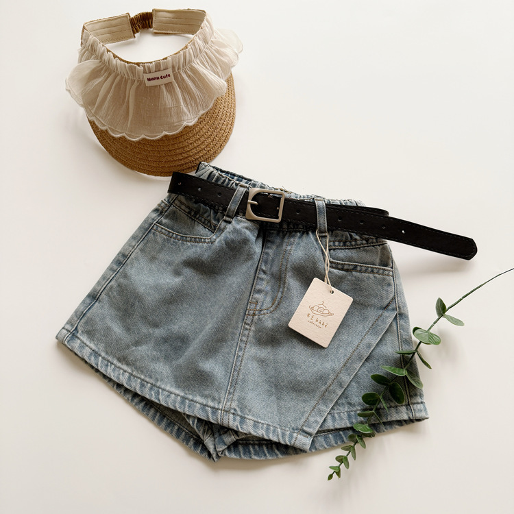 簡約造型牛仔短褲