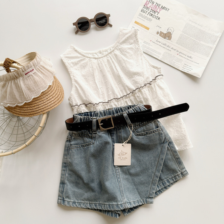 簡約造型牛仔短褲