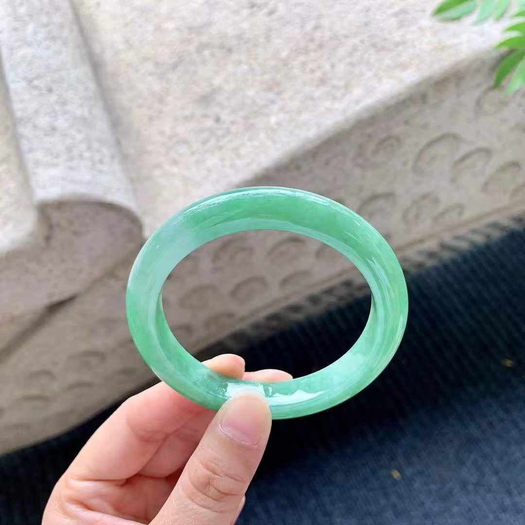 4175657 55.4mm滿綠翡翠手鐲 (54-56)