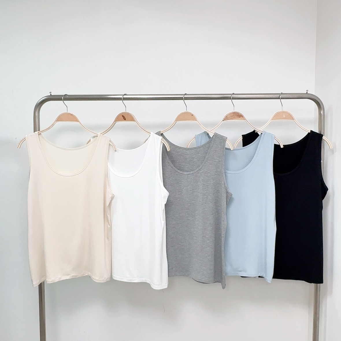 ⭐️⭐️【預訂】第N團～3919 大件版薄棉背心打底衫-2件裝 (E84-E88)