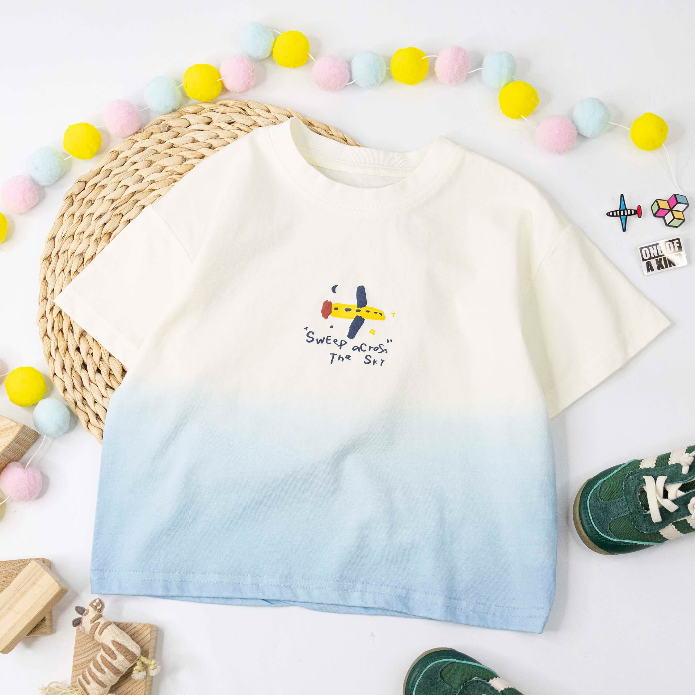 手繪小飛機涼感上衣＊二色 (H60027)