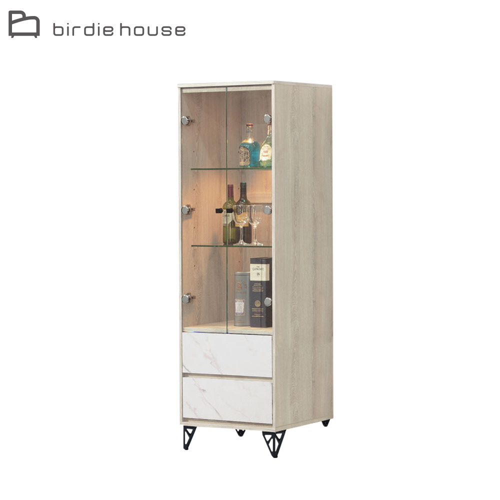 柏蒂家居-米耶2尺二門二抽展示櫃/收納置物櫃