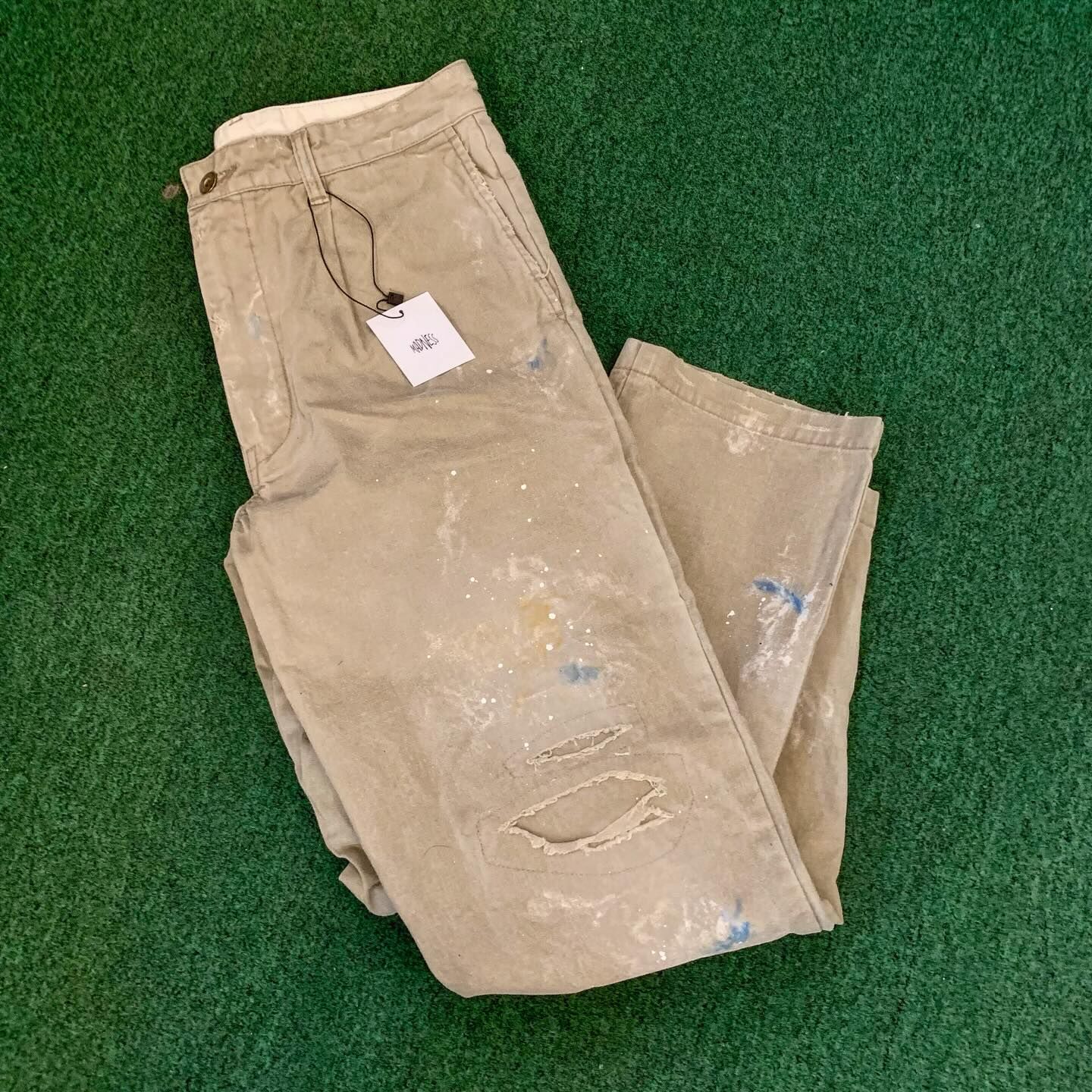 MADNESS THRASHED WORK PANTS *MADE IN JAPAN - BEIGE