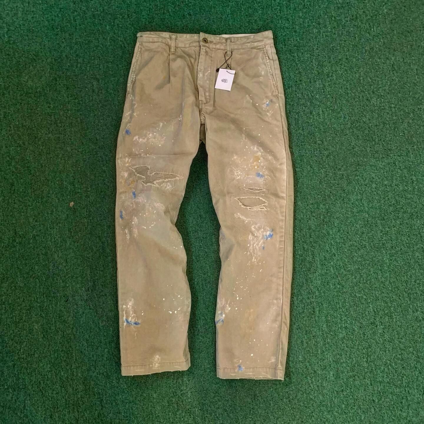 MADNESS THRASHED WORK PANTS *MADE IN JAPAN - BEIGE