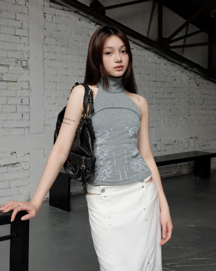 BUNNYHILL RUE TANKTOP 高領 削肩 坦克 背心