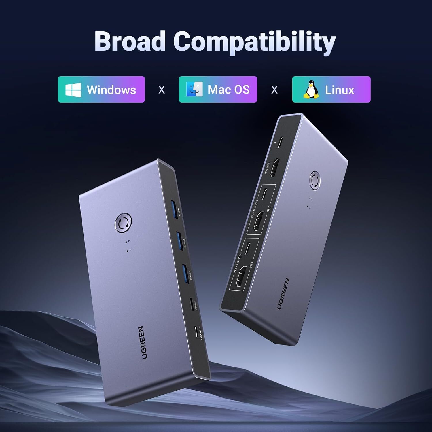 UGREEN 綠聯 - 8K@60HZ HDMI KVM 切換器 CM692-25961