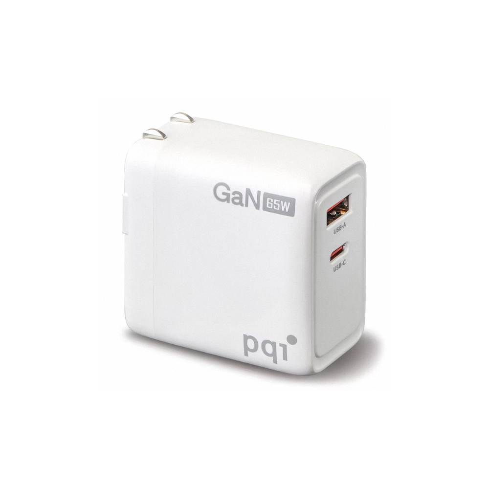 【PQI勁永】PD65W  GaN (氮化鎵)  充電器 充電頭 雙孔 USB-C+ USB-A  (PDC65W)