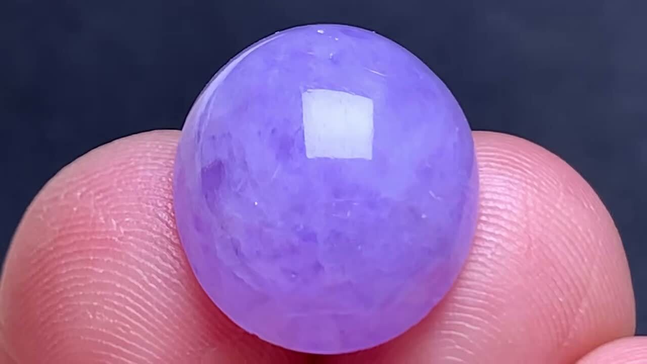 翡翠紫羅蘭蛋面,天然翡翠A玉, 緬甸玉, Jade, Jadeite
