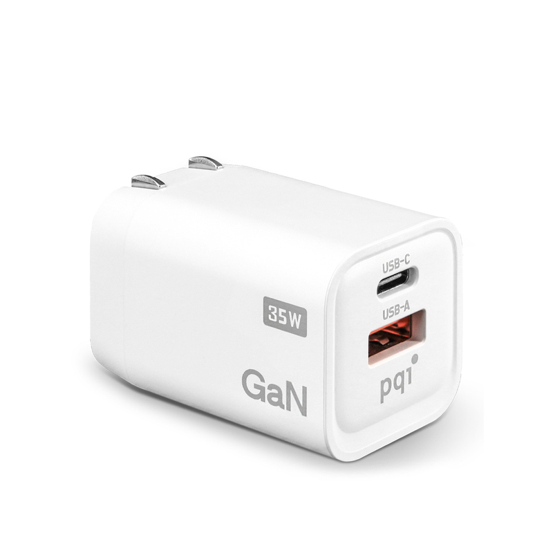 【PQI勁永】PD35W GaN (氮化鎵) 充電器 充電頭 雙孔 USB-C+USB-A