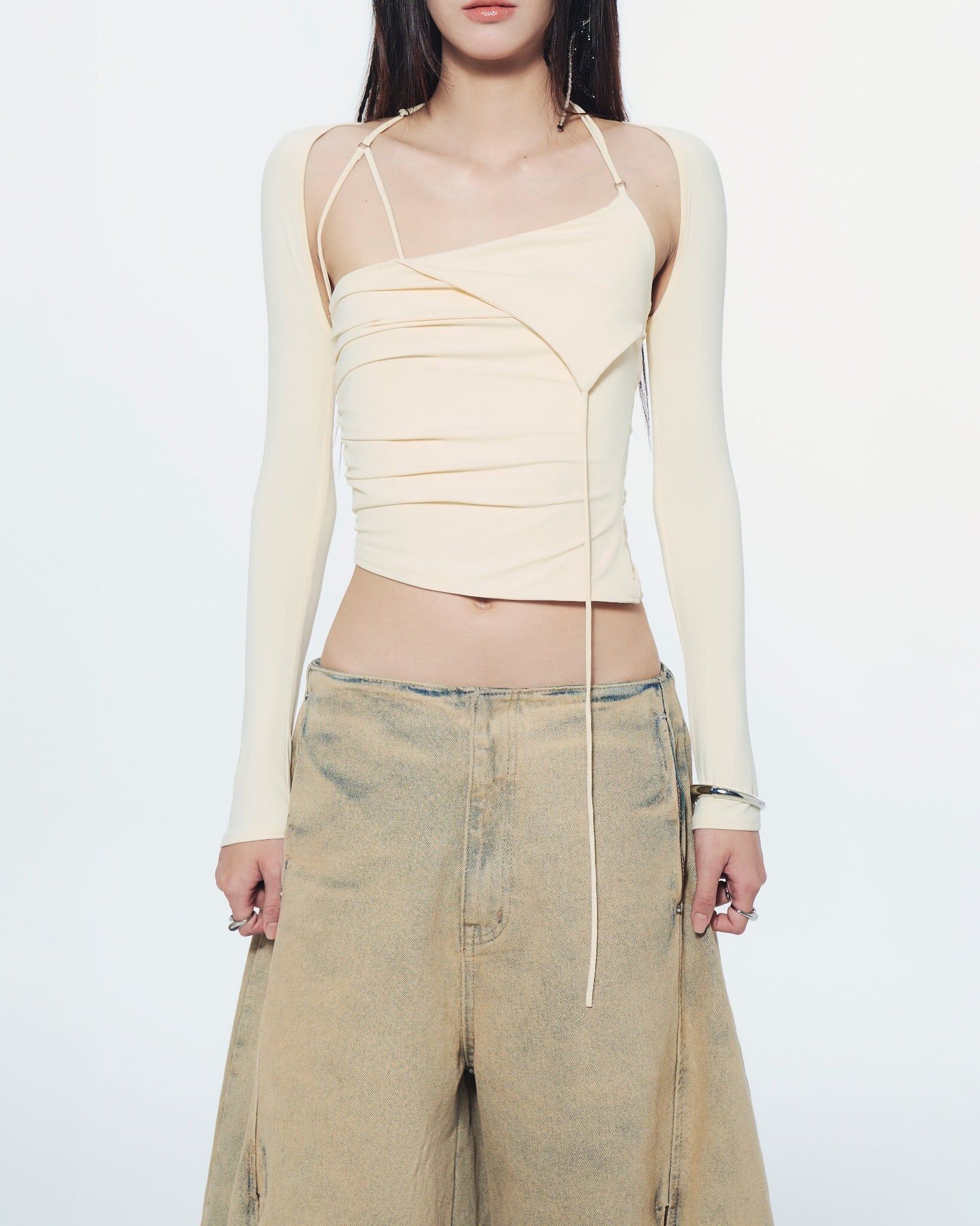 BUNNYHILL SANSA LONG SLEEVE TOP 長袖 斜裁 上衣