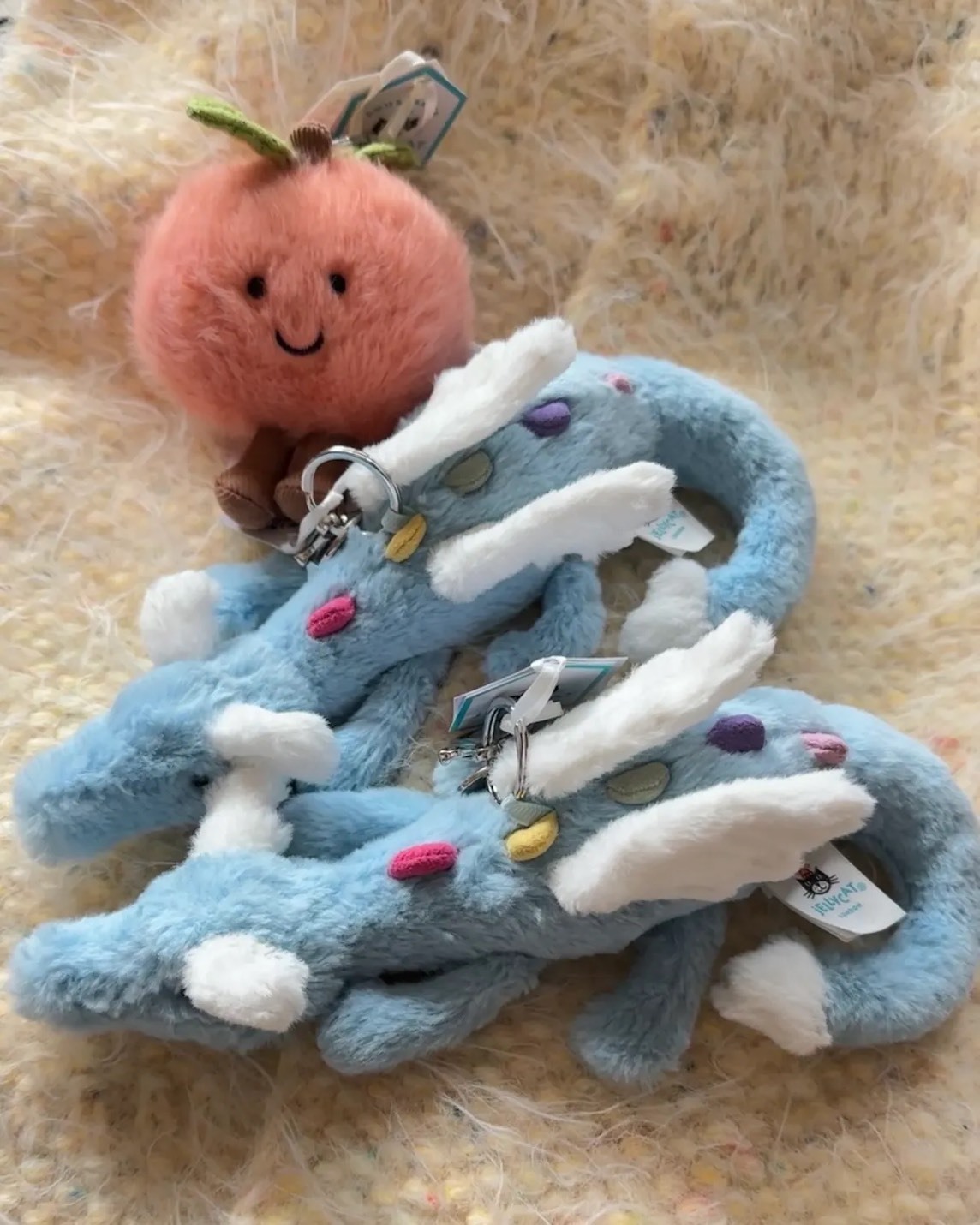 JELLYCAT SKY DRAGON 天空龍 毛絨 吊飾 鑰匙圈 5CM