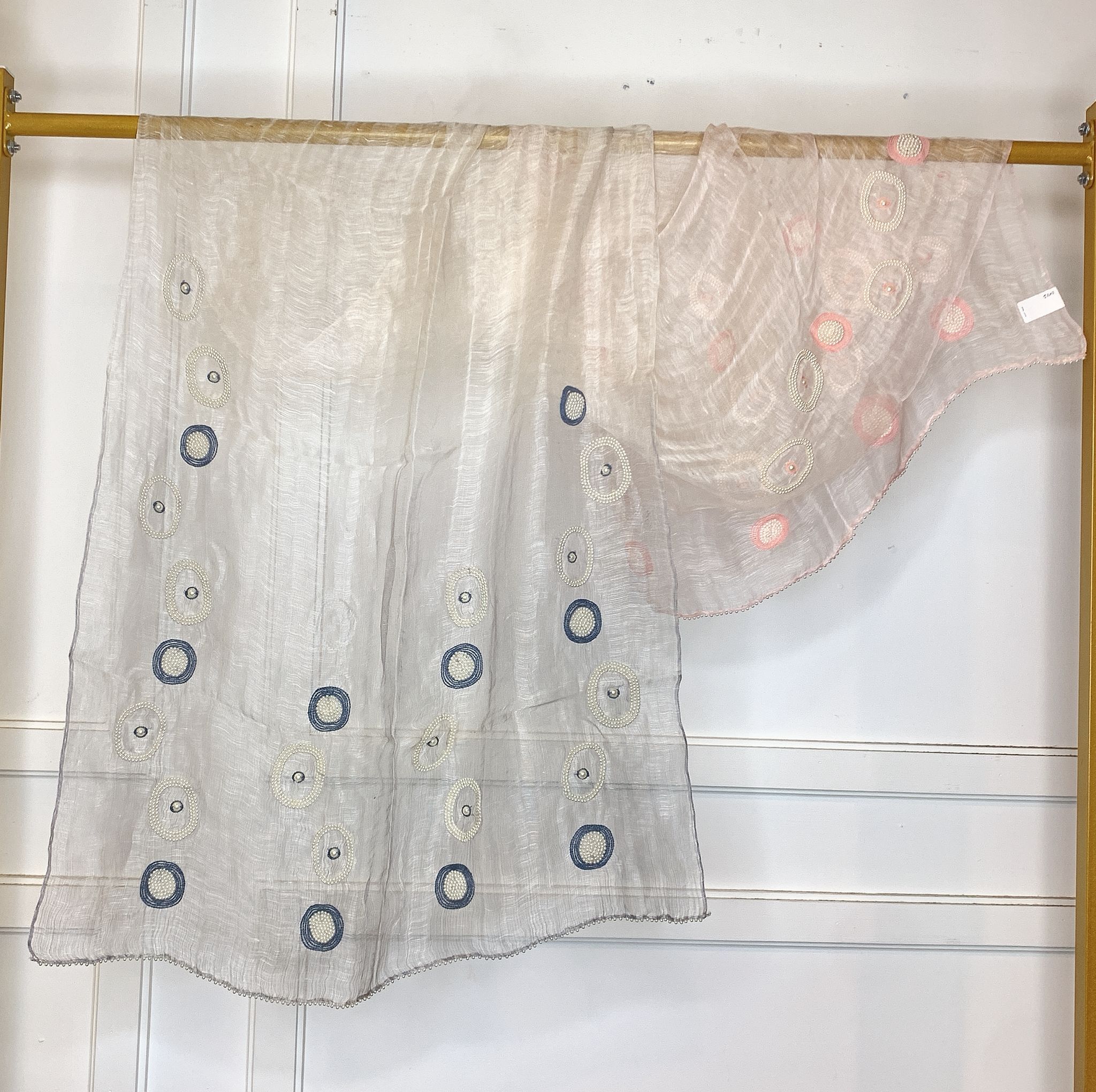 HKCG0428-025 60% Linen 40% Silk 約: 60 x 180 cm (AA25) (A25)