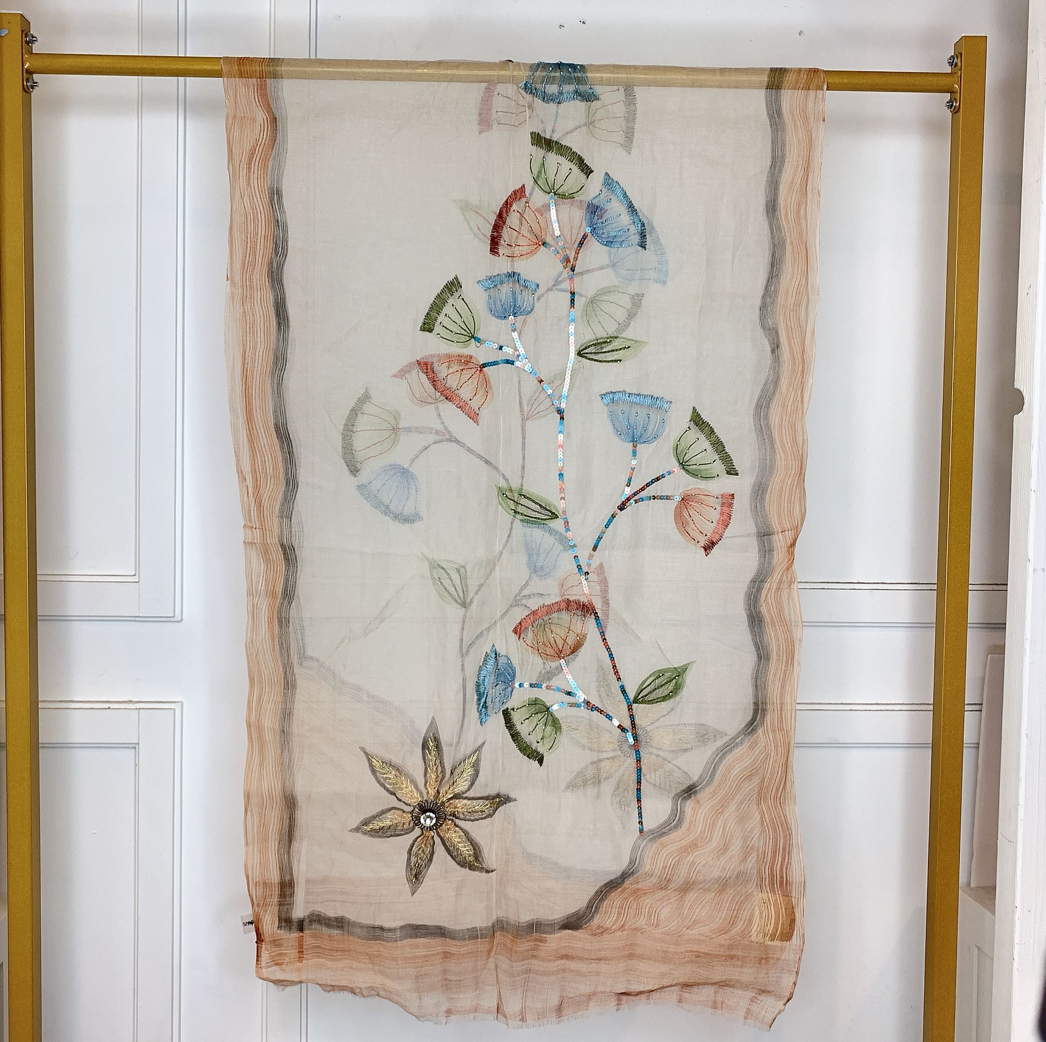 HKCG0428-053 70% Cotton 30% Silk 約: 55 x 190 cm (AA53) (A53)