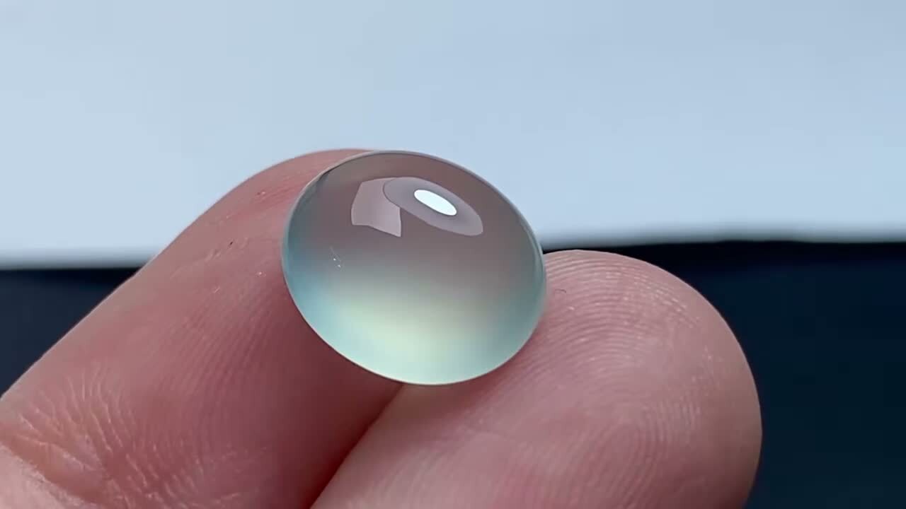 翡翠高冰蛋面,天然翡翠A玉, 緬甸玉, Jade, Jadeite