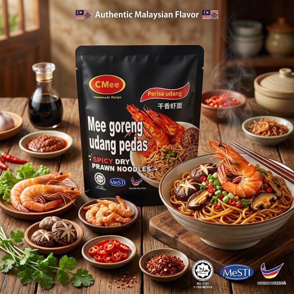 【直播】CMee LX042401 干香蝦面 140g (1套4包)