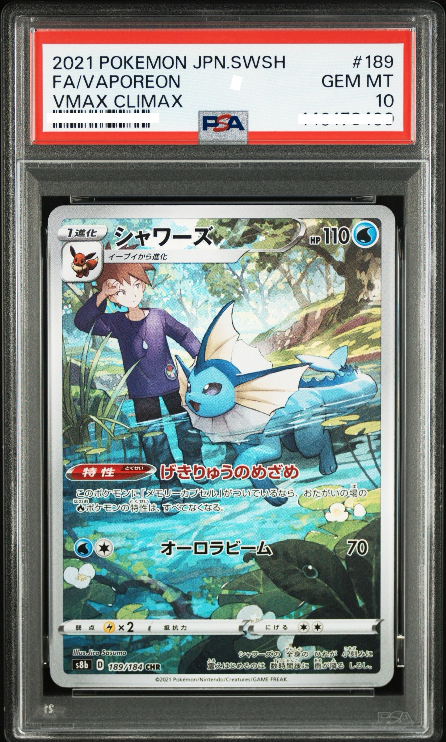 2021 POKEMON JP VMAX CLIMAX #188 #189 #193 #210 FA/EEVEE VMAX CLIMAX 伊貝【PSA 10】4連號