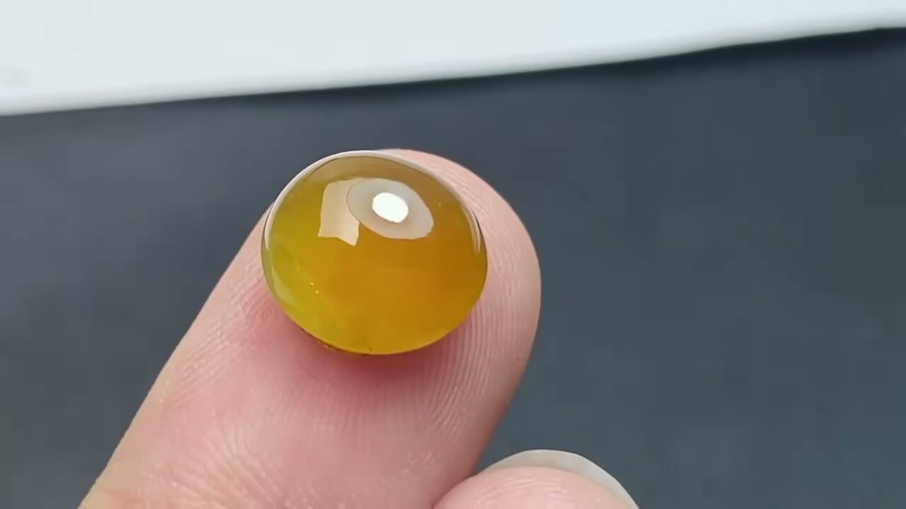 翡翠黃翡蛋面,天然翡翠A玉, 緬甸玉, Jade, Jadeite